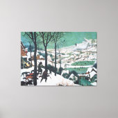 Jagers in de sneeuw door Pieter Bruegel Canvas Afdruk (Voorkant)