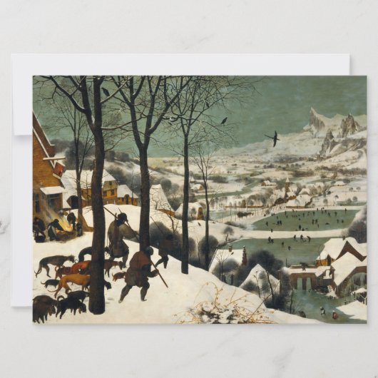 Jagers in de Sneeuw (door Pieter Bruegel de Oude) Kaart (Voorkant)