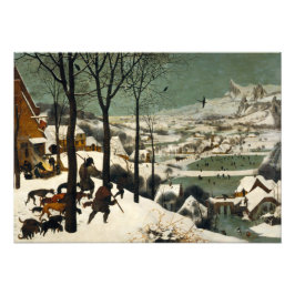 Jagers in de sneeuw door Pieter Bruegel de Ouderen Foto Afdruk