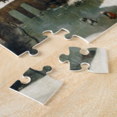 Jagers in de sneeuw door Pieter Bruegel de Ouderen Legpuzzel (Zijkant)