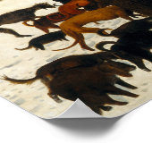 Jagers in de sneeuw door Pieter Bruegel de Ouderen Poster (Hoek)