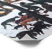 Jagers in de sneeuw door Pieter Bruegel Poster (Hoek)