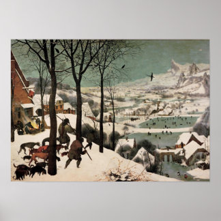 Jagers in de sneeuw door Pieter Bruegel Poster