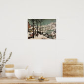 Jagers in de sneeuw door Pieter Bruegel Poster (Keuken)