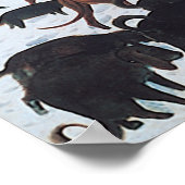 Jagers in de sneeuw door Pieter Bruegel Poster (Hoek)