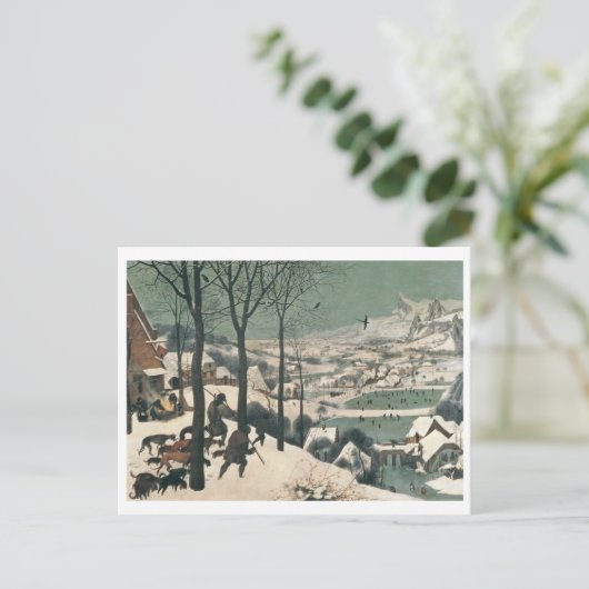 Jagers in de sneeuw - januari 1565 briefkaart (Staand voorkant)