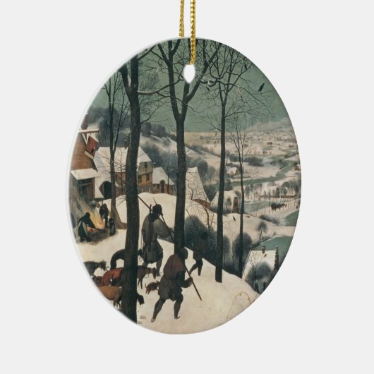 Jagers in de sneeuw - januari 1565 keramisch ornament (Rechts)