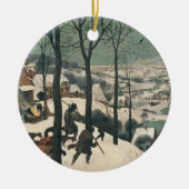 Jagers in de sneeuw - januari 1565 keramisch ornament (Voorkant)