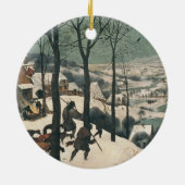 Jagers in de sneeuw - januari 1565 keramisch ornament (Achterkant)
