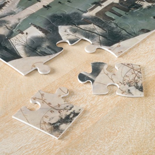 Jagers in de sneeuw - januari 1565 legpuzzel (Zijkant)