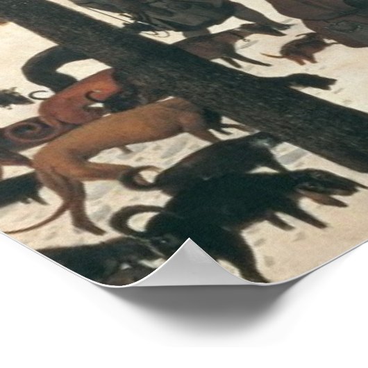 Jagers in de sneeuw - januari 1565 poster (Hoek)