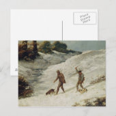 Jagers in de sneeuw of de stropers briefkaart (Voorkant / Achterkant)