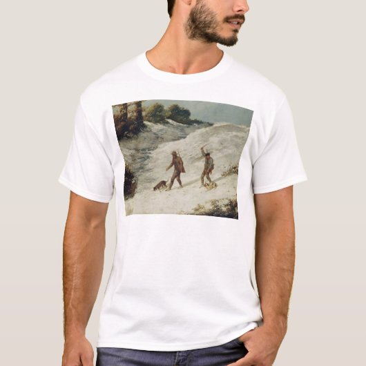 Jagers in de sneeuw of de stropers t-shirt (Voorkant)