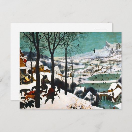 Jagers in het Sneeuwlandschap Pieter Bruegel Briefkaart (Voorkant / Achterkant)