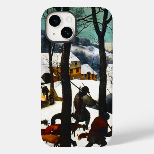 Jagers in het Sneeuwlandschap Pieter Bruegel Case-Mate iPhone Case (Achterkant)