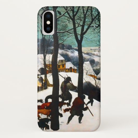 Jagers in het Sneeuwlandschap Pieter Bruegel Case-Mate iPhone Case (Achterkant)