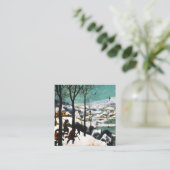 Jagers in het Sneeuwlandschap Pieter Bruegel Informatiekaartje (Staand voorkant)