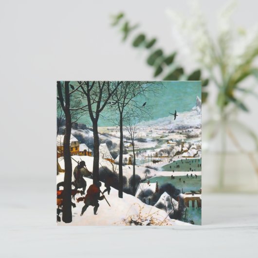 Jagers in het Sneeuwlandschap Pieter Bruegel Kaart (Staand voorkant)