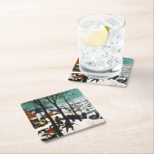 Jagers in het Sneeuwlandschap Pieter Bruegel Kartonnen Onderzetters (Insitu)