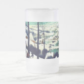 Jagers in het Sneeuwlandschap Pieter Bruegel Matglas Bierpul (Center)