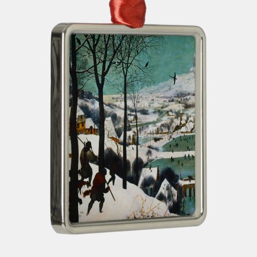 Jagers in het Sneeuwlandschap Pieter Bruegel Metalen Ornament (Rechts)