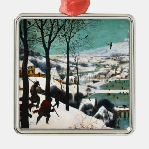 Jagers in het Sneeuwlandschap Pieter Bruegel Metalen Ornament