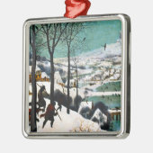 Jagers in het Sneeuwlandschap Pieter Bruegel Metalen Ornament (Links)