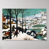 Jagers in het Sneeuwlandschap Pieter Bruegel Poster (Voorkant)