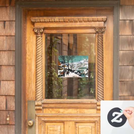 Jagers in het Sneeuwlandschap Pieter Bruegel Raamsticker (Huis Deur)