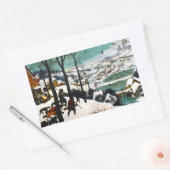 Jagers in het Sneeuwlandschap Pieter Bruegel Rechthoekige Sticker (Envelop)