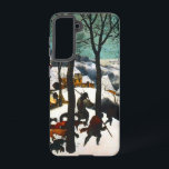 Jagers in het Sneeuwlandschap Pieter Bruegel Samsung Galaxy Hoesje<br><div class="desc">Samsung Galaxy Hoesje met Pieter Bruegel de Oudere's olieverf-op-hout schilderij The Hunters in the Snow (1565). Een dorp gedrapeerd in de sneeuw verwelkomt terug een groep jagers en honden. Dorpsbewoners schaats op de ijzige meren. Een vrolijk kerstcadeau!</div>