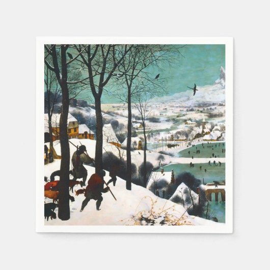 Jagers in het Sneeuwlandschap Pieter Bruegel Servet (Voorkant)