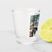 Jagers in het Sneeuwlandschap Pieter Bruegel Shot Glas (Links)