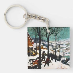 Jagers in het Sneeuwlandschap Pieter Bruegel Sleutelhanger