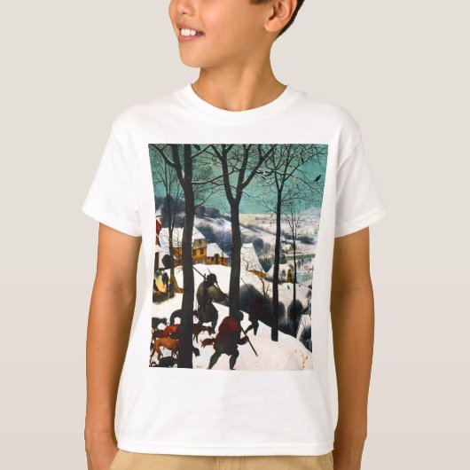 Jagers in het Sneeuwlandschap Pieter Bruegel T-shirt (Voorkant)