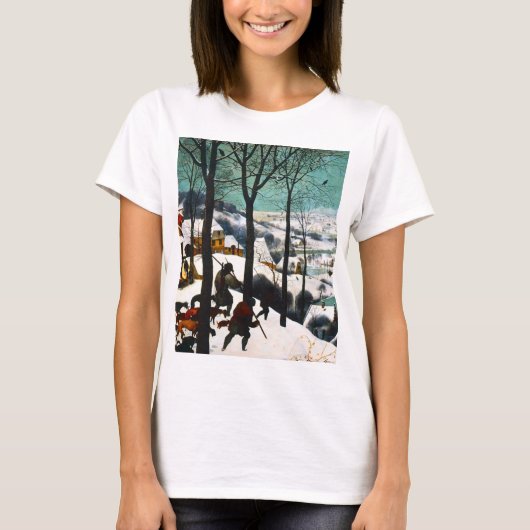 Jagers in het Sneeuwlandschap Pieter Bruegel T-shirt (Voorkant)