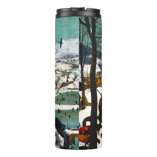 Jagers in het Sneeuwlandschap Pieter Bruegel Thermosbeker (Achterkant)
