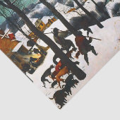 Jagers in het Sneeuwlandschap Pieter Bruegel Tissuepapier (Detail)