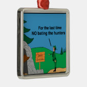 jagers op beer metalen ornament (Rechts)