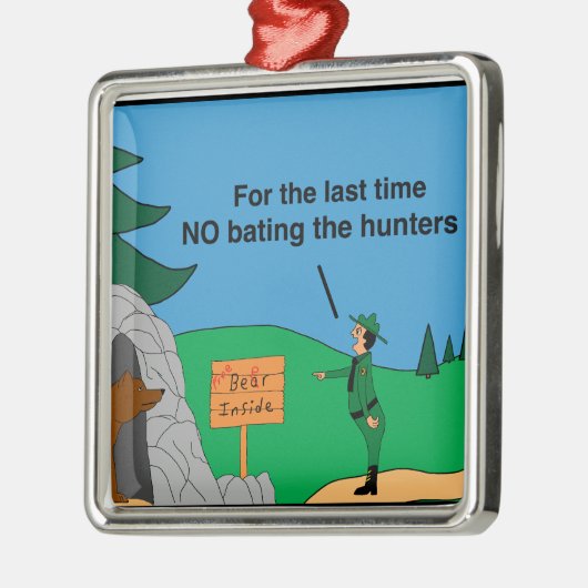 jagers op beer metalen ornament (Links)