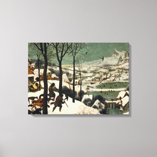 Jagers op de sneeuw (door Pieter Bruegel de Oudere Canvas Afdruk (Voorkant)