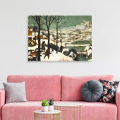 Jagers op de sneeuw (door Pieter Bruegel de Oudere Canvas Afdruk (Insitu (Woonkamer))
