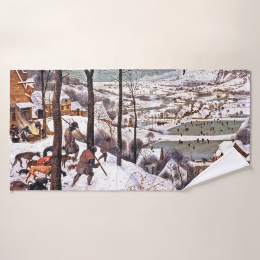 Jagers op de sneeuw, Pieter Bruegel en Ouderen Badhanddoek (Badhanddoek)