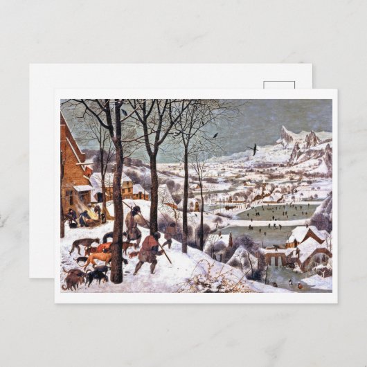 Jagers op de sneeuw, Pieter Bruegel en Ouderen Briefkaart (Voorkant / Achterkant)