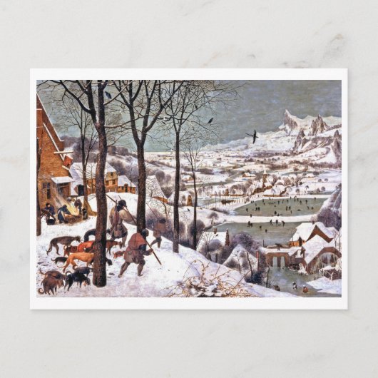 Jagers op de sneeuw, Pieter Bruegel en Ouderen Briefkaart (Voorkant)