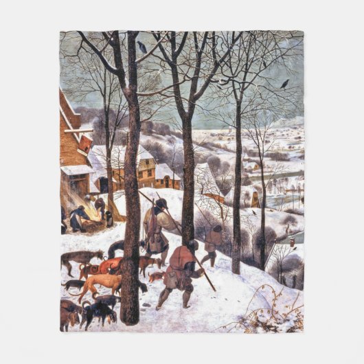 Jagers op de sneeuw, Pieter Bruegel en Ouderen Fleece Deken (Voorkant)