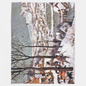 Jagers op de sneeuw, Pieter Bruegel en Ouderen Fleece Deken (Voorkant)