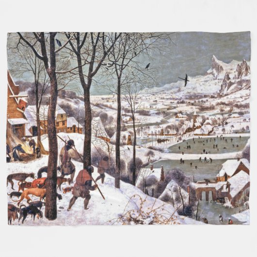 Jagers op de sneeuw, Pieter Bruegel en Ouderen Fleece Deken (Voorkant (Horizontaal))