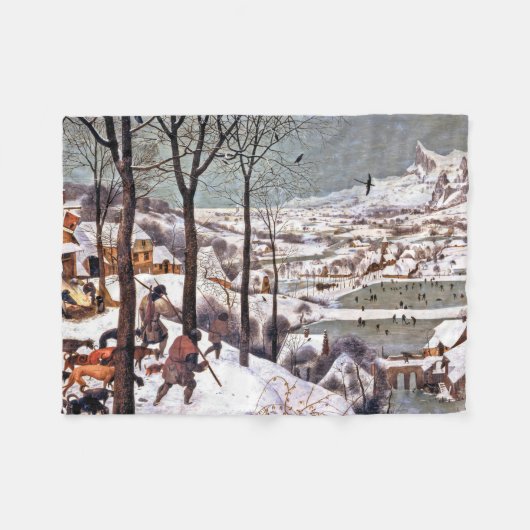 Jagers op de sneeuw, Pieter Bruegel en Ouderen Fleece Deken (Voorkant (Horizontaal))