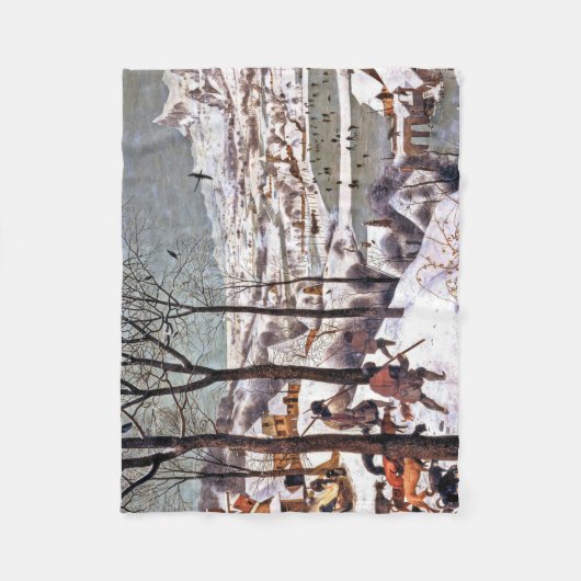 Jagers op de sneeuw, Pieter Bruegel en Ouderen Fleece Deken (Voorkant)